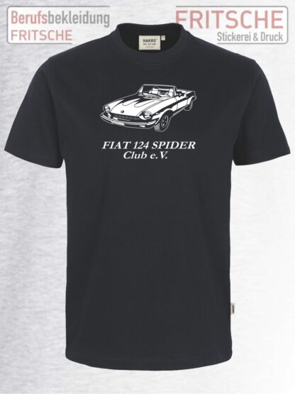 Fiat-Spider-T-Shirt-Schwarz