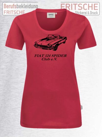 Fiat-Spider-Damenshirt-Rot