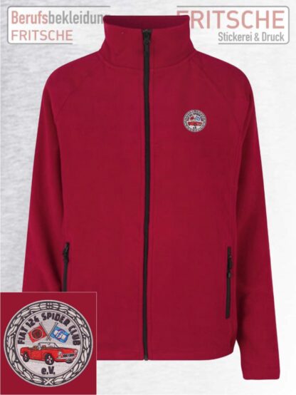 Fiat-Spider-Fleecejacke-Damen-Rot